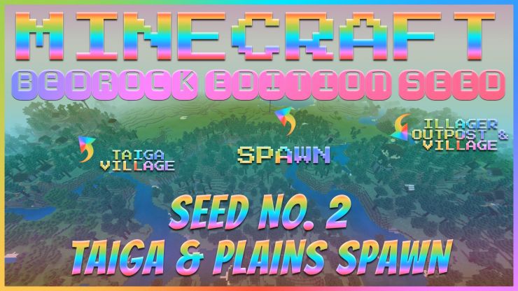 Taiga and Plains Spawn Seed Minecraft Bedrock Seed Showcase Sep 2019
