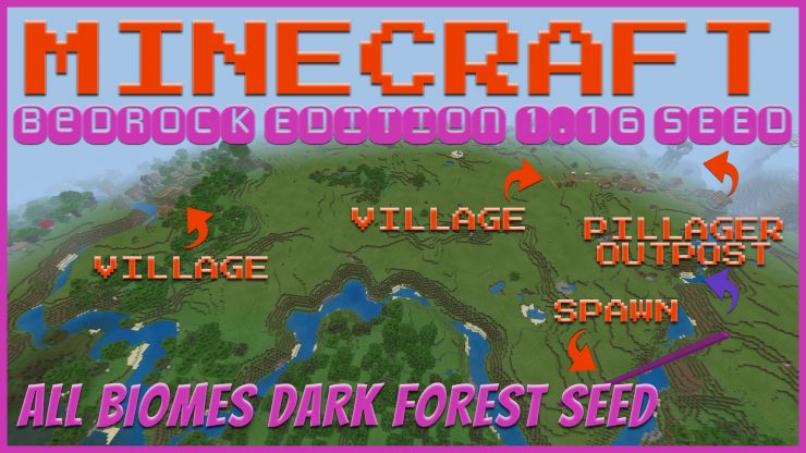 Minecraft Bedrock Dark Forest Seed found September 2020