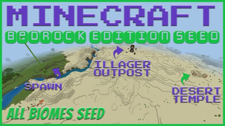 Minecraft Bedrock All Biomes Desert Seed Nov 2019