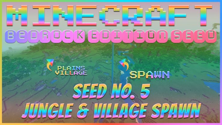 Jungle and Village spawn seed for the Minecraft Bedrock Seed Showcase Sep 2019