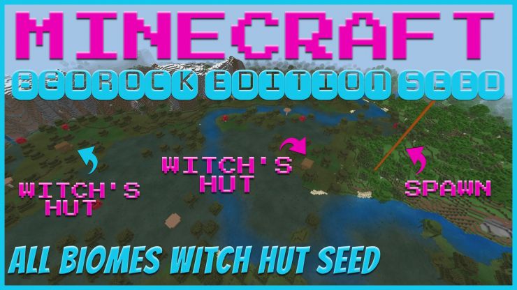Minecraft Bedrock 3 Witch's Hut Seed Nov 2019