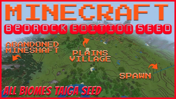 Minecraft Bedrock All Biomes Taiga Seed Oct 2019