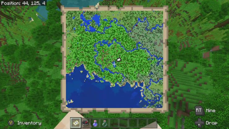 Seed 2, jungle and mushroom island map