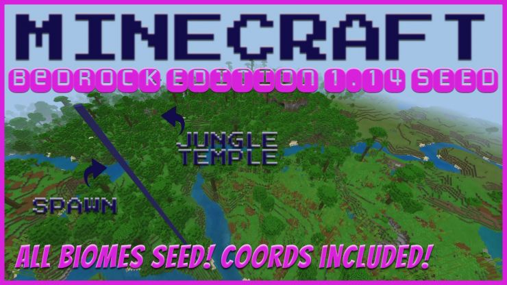 Minecraft bedrock all biomes jungle seed mar 2020