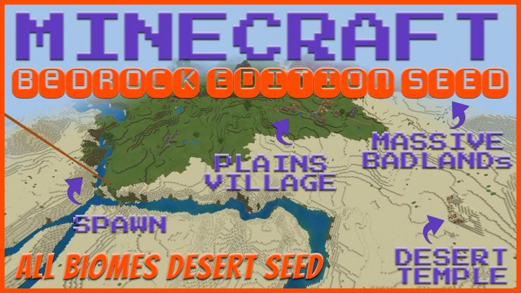 Minecraft Bedrock All Biomes Desert Seed Sep 2019